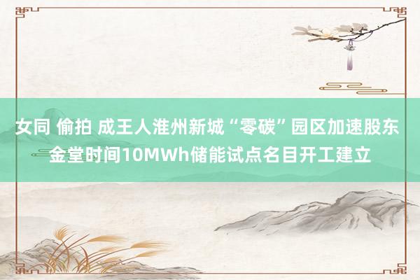 女同 偷拍 成王人淮州新城“零碳”园区加速股东 金堂时间10MWh储能试点名目开工建立