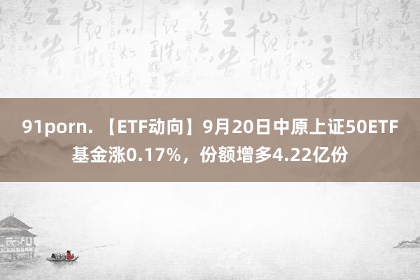 91porn. 【ETF动向】9月20日中原上证50ETF基金涨0.17%，份额增多4.22亿份