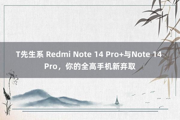 T先生系 Redmi Note 14 Pro+与Note 14 Pro，你的全高手机新弃取