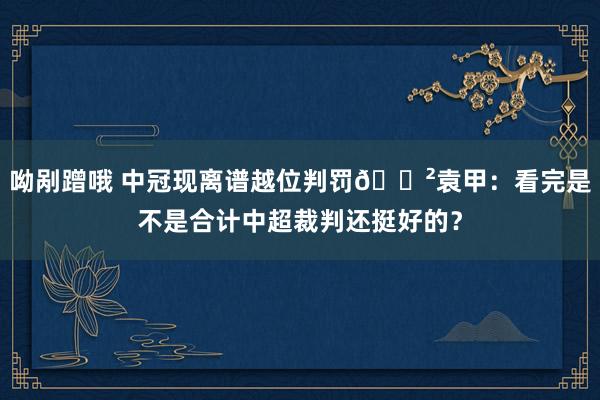 呦剐蹭哦 中冠现离谱越位判罚😲袁甲：看完是不是合计中超裁判还挺好的？