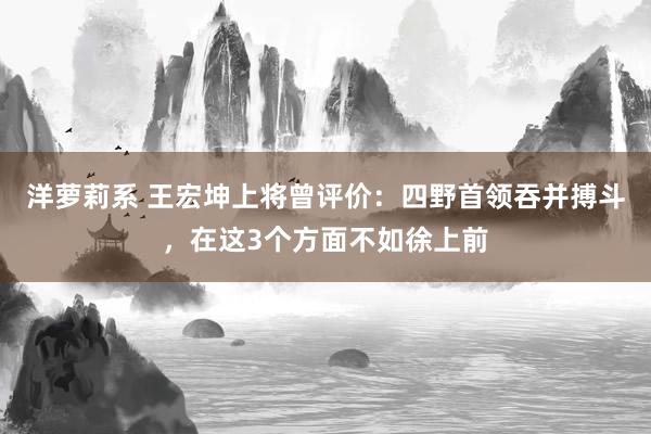 洋萝莉系 王宏坤上将曾评价：四野首领吞并搏斗，在这3个方面不如徐上前