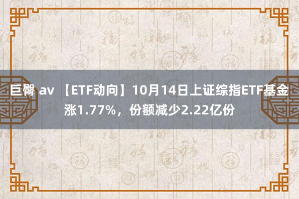 巨臀 av 【ETF动向】10月14日上证综指ETF基金涨1.77%，份额减少2.22亿份