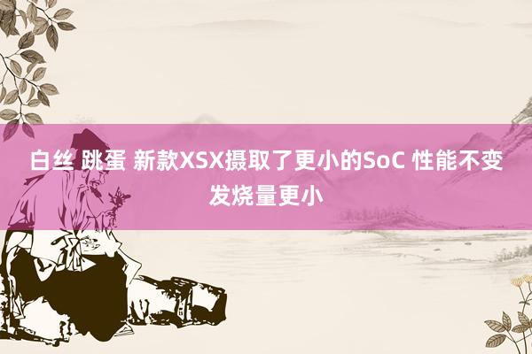 白丝 跳蛋 新款XSX摄取了更小的SoC 性能不变发烧量更小