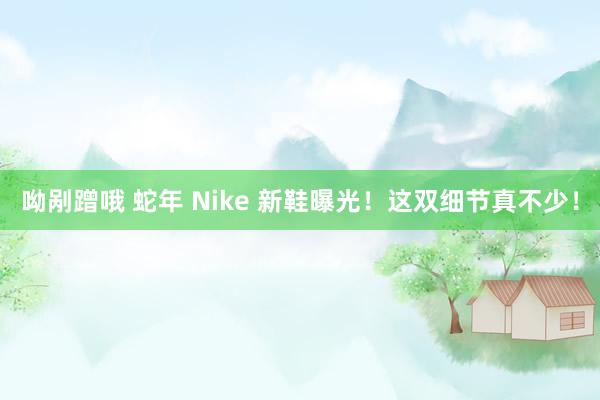 呦剐蹭哦 蛇年 Nike 新鞋曝光！这双细节真不少！