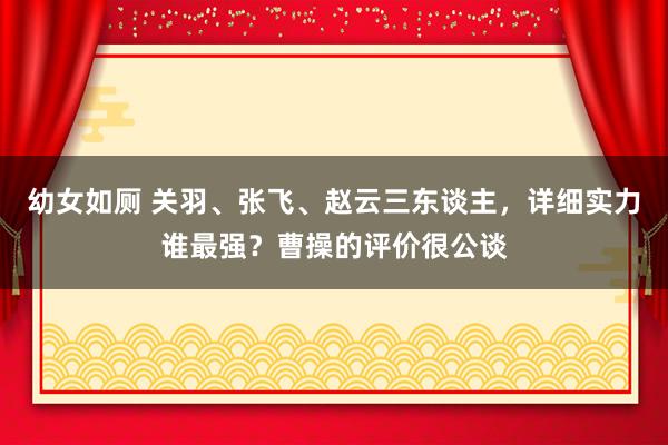 幼女如厕 关羽、张飞、赵云三东谈主，详细实力谁最强？曹操的评价很公谈