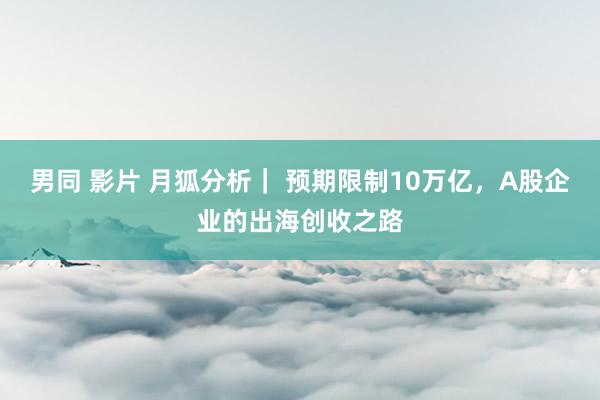 男同 影片 月狐分析｜ 预期限制10万亿，A股企业的出海创收之路