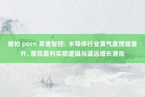 偷拍 porn 英唐智控: 半导体行业景气度捏续晋升， 展现盈利实现逻辑与遥远增长潜能