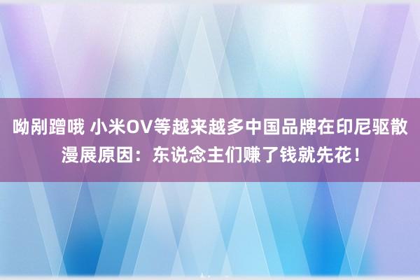 呦剐蹭哦 小米OV等越来越多中国品牌在印尼驱散漫展原因：东说念主们赚了钱就先花！