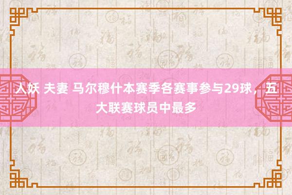 人妖 夫妻 马尔穆什本赛季各赛事参与29球，五大联赛球员中最多