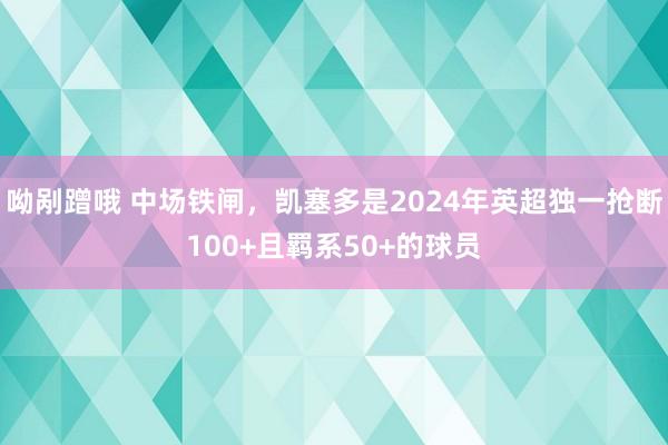 呦剐蹭哦 中场铁闸，凯塞多是2024年英超独一抢断100+且羁系50+的球员