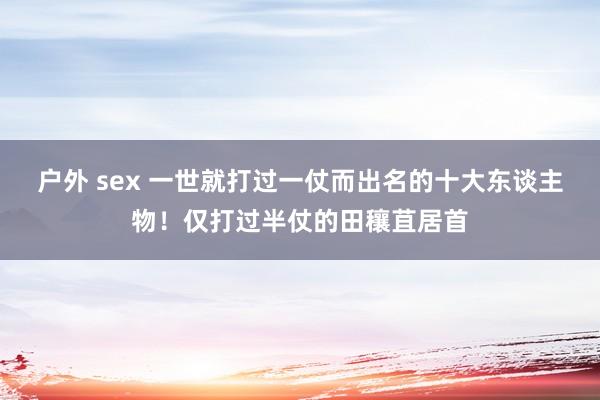 户外 sex 一世就打过一仗而出名的十大东谈主物！仅打过半仗的田穰苴居首