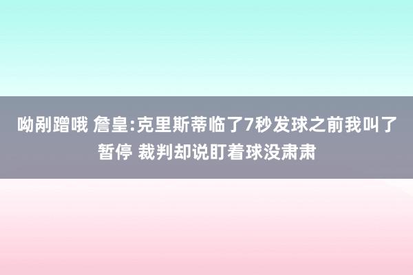 呦剐蹭哦 詹皇:克里斯蒂临了7秒发球之前我叫了暂停 裁判却说盯着球没肃肃