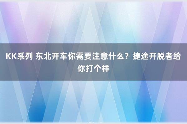 KK系列 东北开车你需要注意什么？捷途开脱者给你打个样