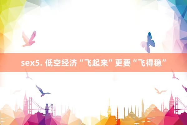 sex5. 低空经济“飞起来”更要“飞得稳”